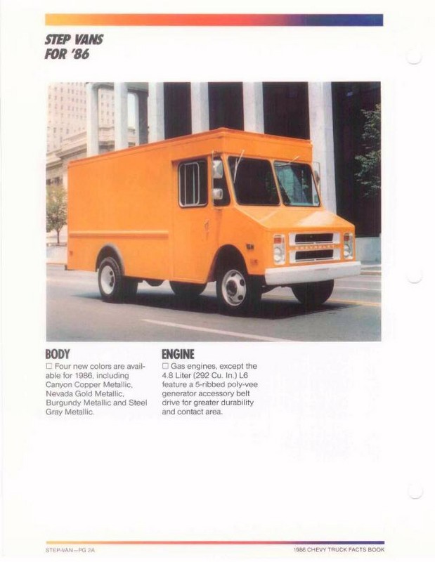 1986 Chevrolet Truck Facts Brochure Page 102